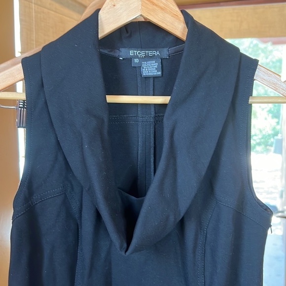 Etcetera Black sleeveless dress- with cowl neck- Size 10 - Picture 2 of 10